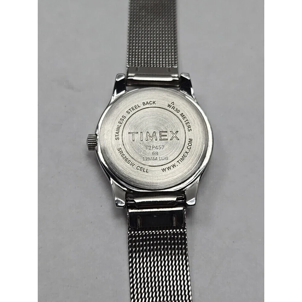 Timex Casey Dress Silver Mesh Womens Quartz Watch New Battery Water Resist WR30M
